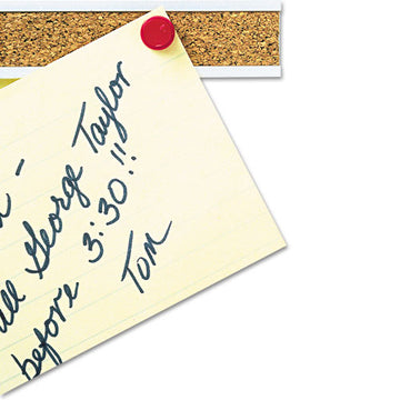 Quartet® Bulletin Bar I Natural Cork Bulletin, 18 X 1, Brown, Silver Aluminum Frame freeshipping - TVN Wholesale